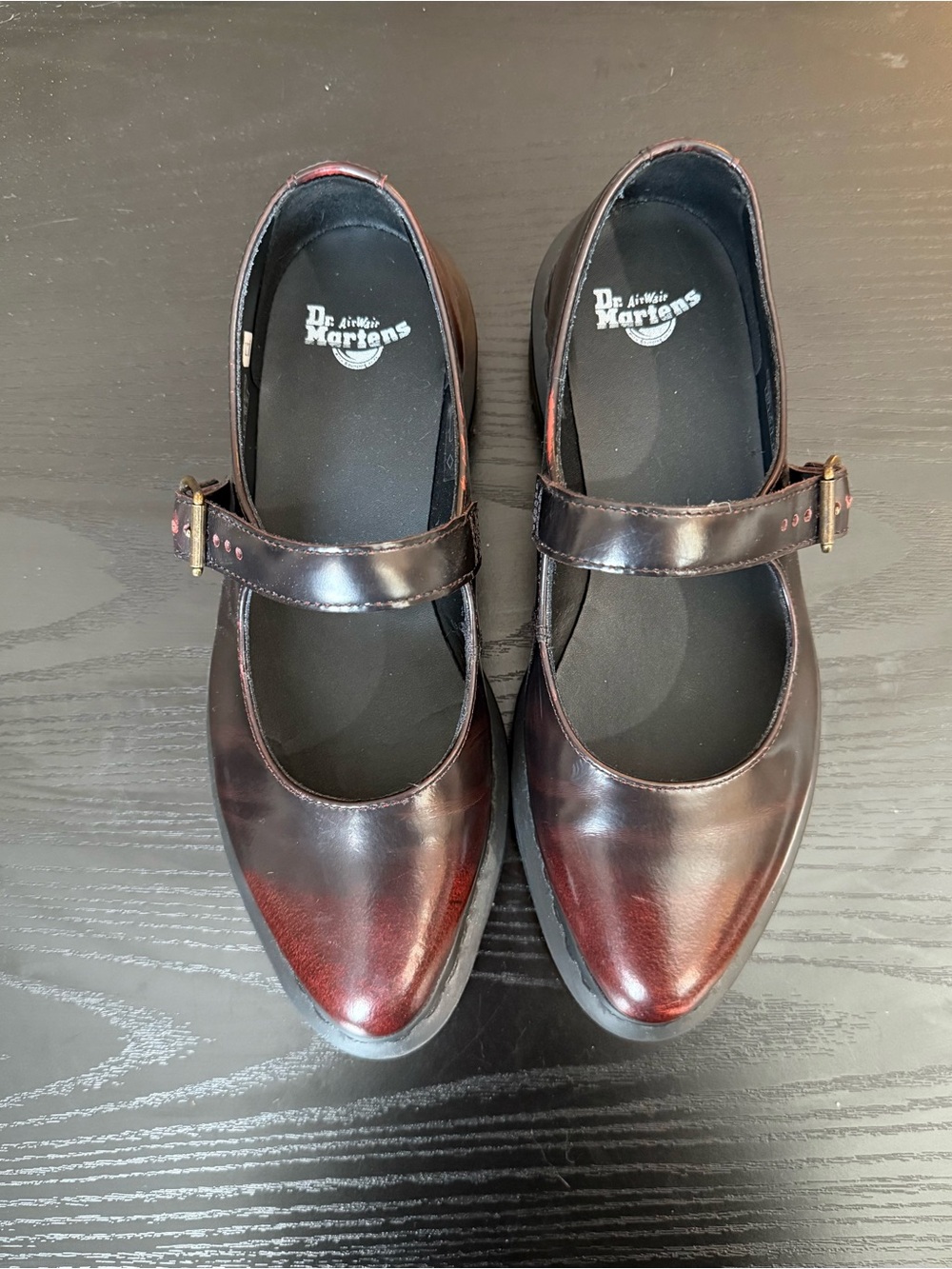 Dr. Martens Women's Cherry/Burgundy Mary Jane Shoes